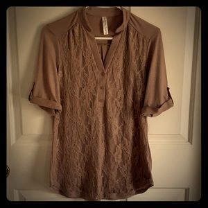 PerSeption Concept Stretchy Beige Top